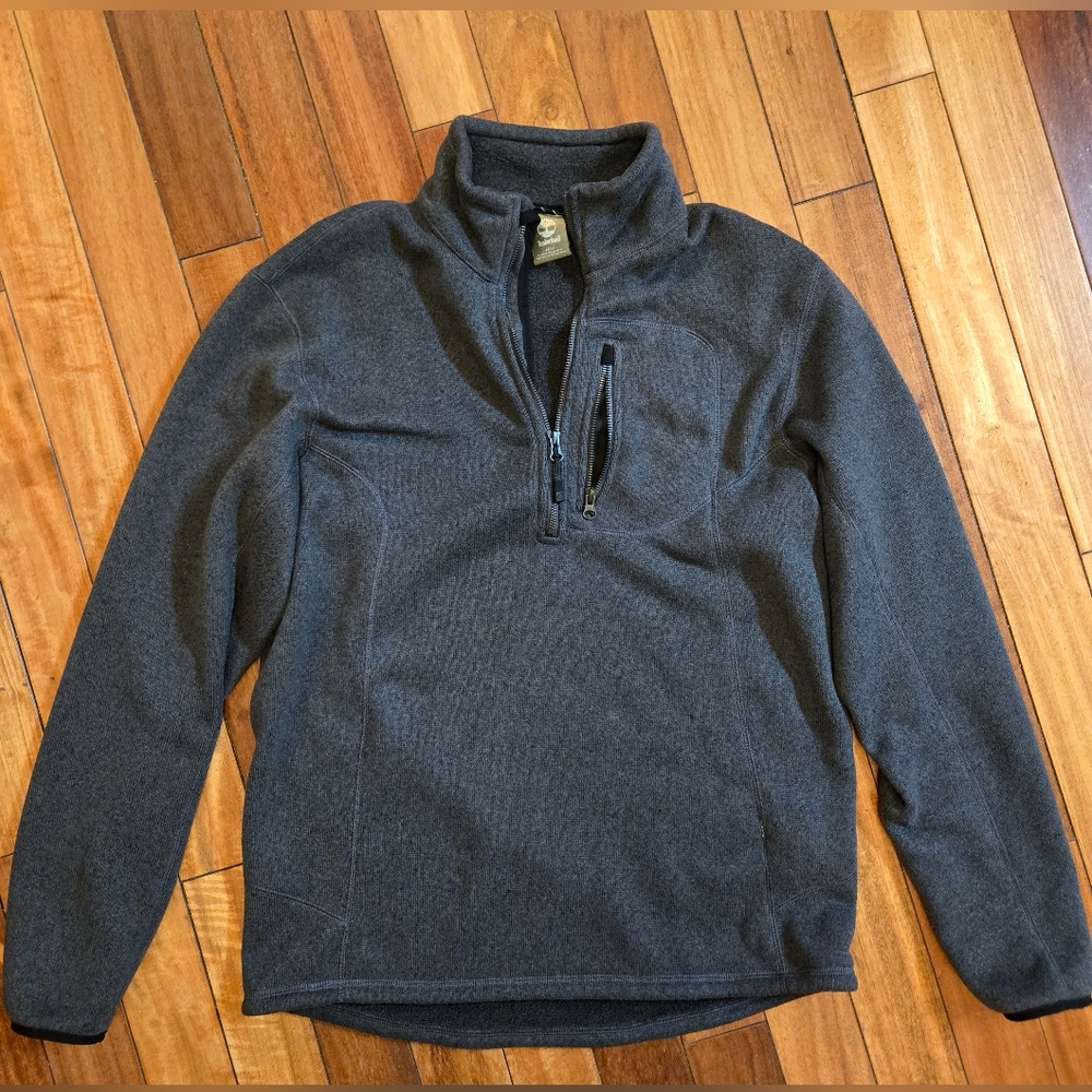 Men's Timberland Gray Quarter-Zip Fleece Pullover